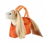 Borsetta di peluche con cavallino – arancione