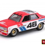 Modello in metallo Bburago 1:43 BRE Datsun 510 auto da corsa