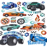 Toppe termoadesive Monster Truck – foglio grande 20 × 30 cm