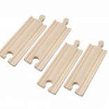 Set di binari per trenino in legno 11 cm – 4 pezzi