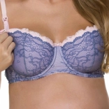 Reggiseno da allattamento in pizzo New Baby Emily blu