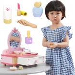 coiffeuse in legno per bambini Viga rosa con accessori