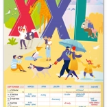 Calendario da parete Pianificatore familiare XXL 2026