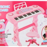 Pianino rosa per bambini con adattatore