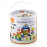 Costruzioni in legno fattoria – 50 blocchi nel secchiello