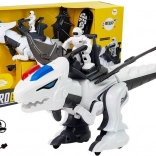 Tirannosauro robotico interattivo di colore bianco