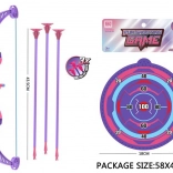 Arco per bambini con frecce e bersaglio, viola, 57 cm