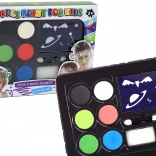 Set per pittura del viso per bambini con stencil, 6 colori
