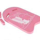 Tavoletta da nuoto per bambini con coniglietto, rosa in schiuma 23,5 × 41 cm con impugnature