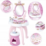 Smoby Disney Princess tavolino da toeletta 2 in 1 con specchio girevole e sgabello