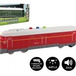 Locomotiva in plastica 23 cm a batterie con suoni e luci