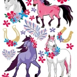 immagini termoadesive cavalli – foglio grande 20 × 30 cm