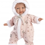 Llorens 63302 LITTLE BABY - bambola realisticha neonata con corpo morbido in stoffa - 32 cm