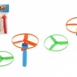 Eliche a lancio con avviatore, plastica, diametro 9 cm, 2 colori