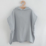 Poncho in mussola per bambini New Baby Feeling grigio chiaro 50 cm S