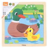 VIGA puzzle in legno con paperelle – 9 pezzi