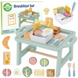 Set Colazione Woopie Green con Vassoio e Accessori in Legno Pastello