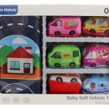 Set di trasporti per bambini con tappeto in tessuto e 6 veicoli