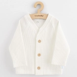 Cardigan per bambini con bottoni NEW BABY Oliver bianco 92
