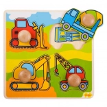 Grande puzzle ad incastro Macchine da costruzione Bigjigs Toys