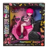Monster High Draculaura con scooter da vampira e pipistrello