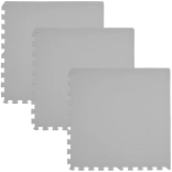Tappetino in schiuma HUMBI 180 × 60, grandi puzzle impermeabili, grigio, 3 pz