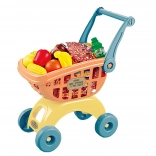 Carrello della spesa con alimenti in bioplastica