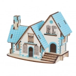 Puzzle 3D in legno – casa blu