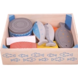 Frutti di mare di legno in scatola Bigjigs Toys