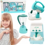 Woopie set di elettrodomestici per bambini 3in1 – macchina del caffè, mixer e frullatore con luci e suoni