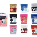 Salvadanaio cassaforte con codice ed effetti luminosi e sonori