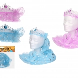 Cerchietto da carnevale con velo – mix di colori