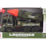 Auto militare con razzo a batteria