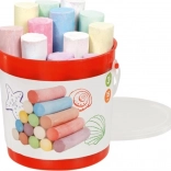 GOKI gessetti colorati da marciapiede nel secchiello, 15 pz