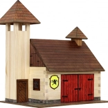 Kit di costruzione in legno da incollare HOBBY KITS – caserma dei vigili del fuoco 1:32