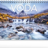 Calendario da tavolo Acqua 2024, ceco-slovacco, 23,1 × 14,5 cm