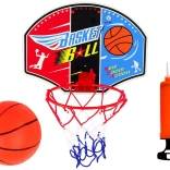 Mini set da basket con tabellone, anello, pallone e pompetta