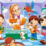 Puzzle 60 pezzi Alla clinica degli animali