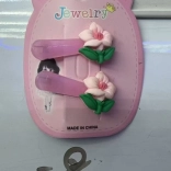 Fermagli per capelli con fiori rosa set