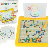 Lavagna magnetica con 100 perline gialla