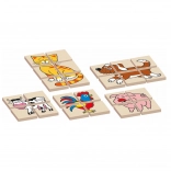 Puzzle di animali in legno