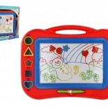 Lavagna magnetica da disegno con timbri, 43 × 30 cm