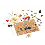 Bigjigs Toys gioco creativo a martellini tema trasporti