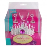 Set per piccole principesse – coroncina rosa, collana e orecchini