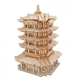 Puzzle 3D in legno Yellow Crane Tower