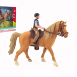 Cavallo di plastica con fantino – set equestre per bambini 15 cm