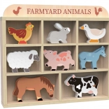 Set di animaletti da fattoria 2Kids Toys in legno FSC