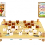 Labirinto educativo in legno 2 in 1 CLASSIC WORLD – fattoria e alfabeto, 30 × 30 cm