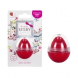 Balsamo labbra con glitter a forma di ovetto, rosa rossa Lukky