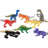 set di dinosauri in plastica 8 pezzi 14–17 cm in sacchetto